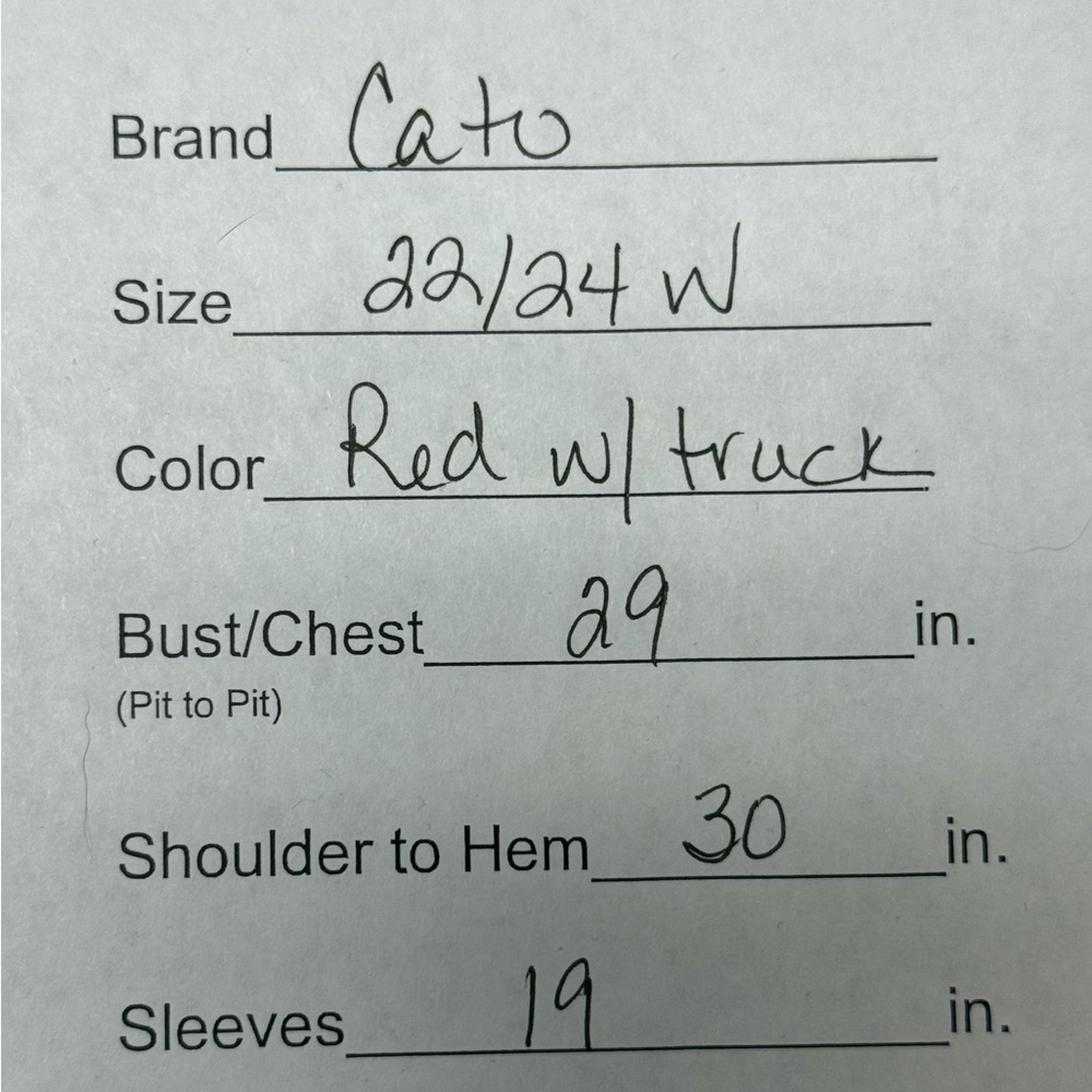 Cato 22/24W Red Buffalo Plaid Leopard Truck Christmas Tie Front Holiday Top - Picture 9 of 9